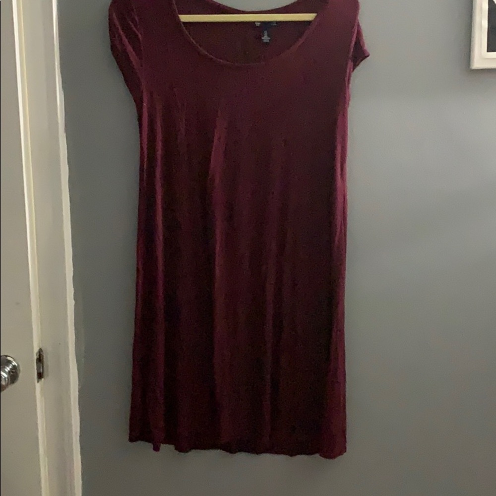 Maroon t shirt dress